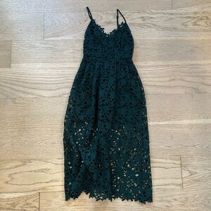 ASTR The Label Green Flower Lace Dress